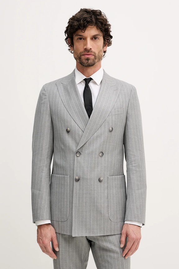 BOSS costum de lână C-Huge-2pcs-DB-261 C-Huge-2pcs-DB-261 50557335 gri SS26