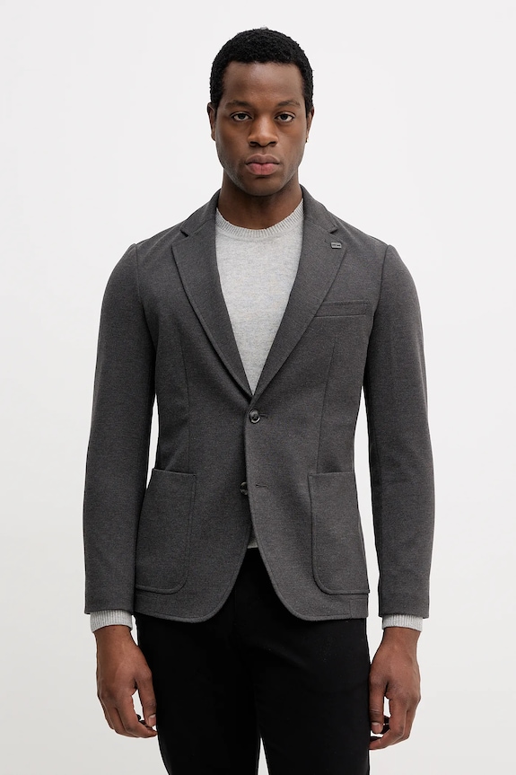 Tommy Hilfiger zakó dzsörzé szürke MW0MW41795