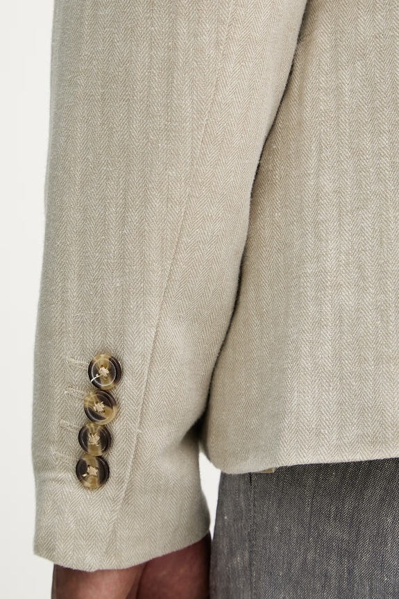 Lindbergh μονόπετο σακάκι ανδρικό με λινό 30.304020A μπεζ