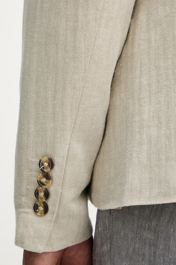 Lindbergh μονόπετο σακάκι ανδρικό με λινό 30.304020A μπεζ