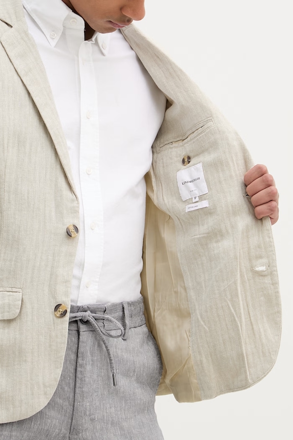 Lindbergh μονόπετο σακάκι ανδρικό με λινό 30.304020A
