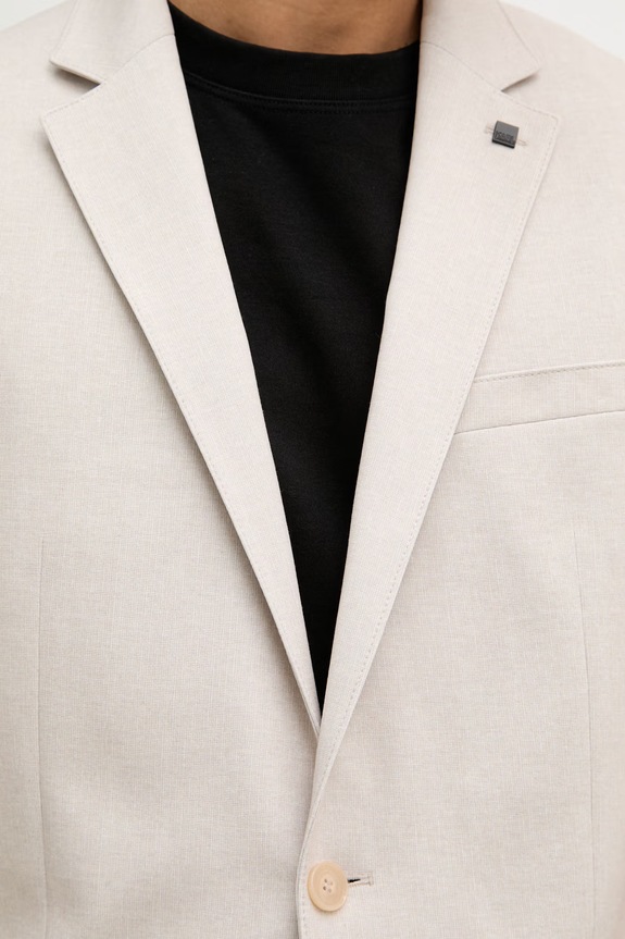 Karl Lagerfeld jednoradové sako pánske 562010.155280 béžová