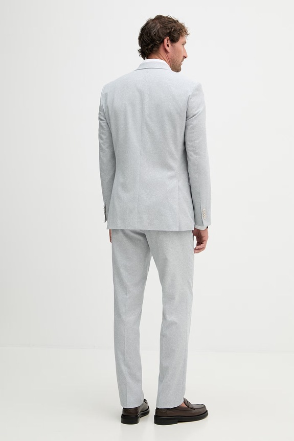 Odzież BOSS garnitur casualowy męski z dodatkiem lnu Jeckson 50561822 niebieski