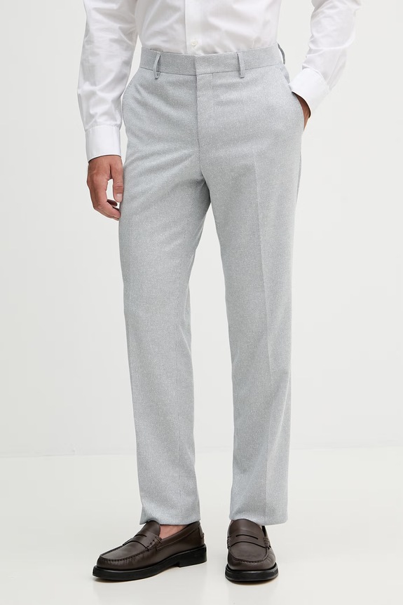 BOSS garnitur casualowy męski z dodatkiem lnu Jeckson niebieski 50561822