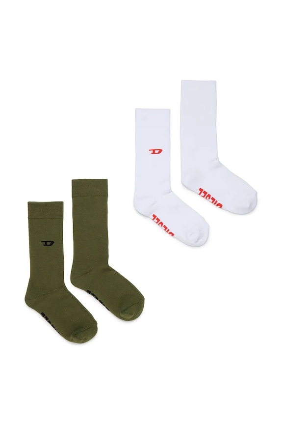 Дитячі шкарпетки з бавовною Diesel ZSENDYBIPACK SOCKS 2-pack білий J02694.KYA0U