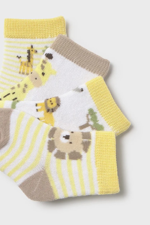 Mayoral Newborn șosete copii 4-pack 9049.1E.Newborn.PPY2 galben SS26