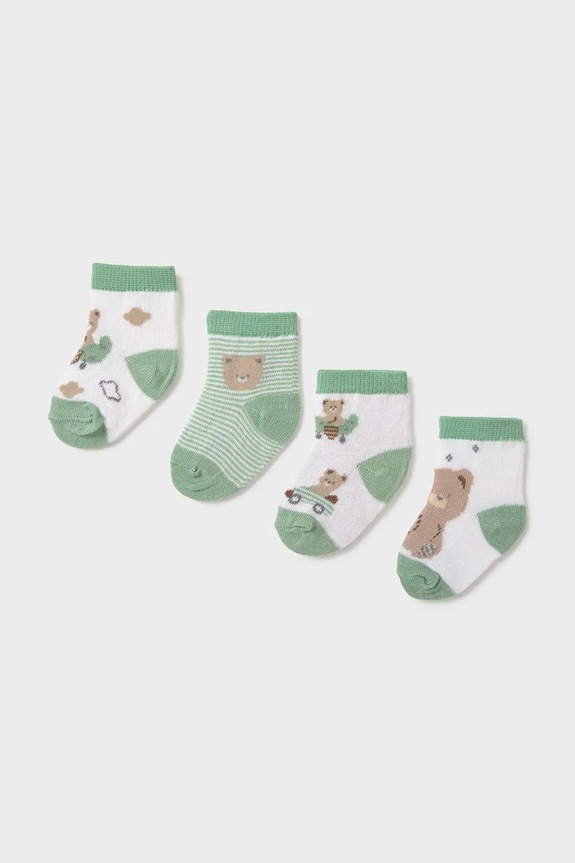 Mayoral Newborn șosete copii 4-pack verde 9049.1E.Newborn.PPY2