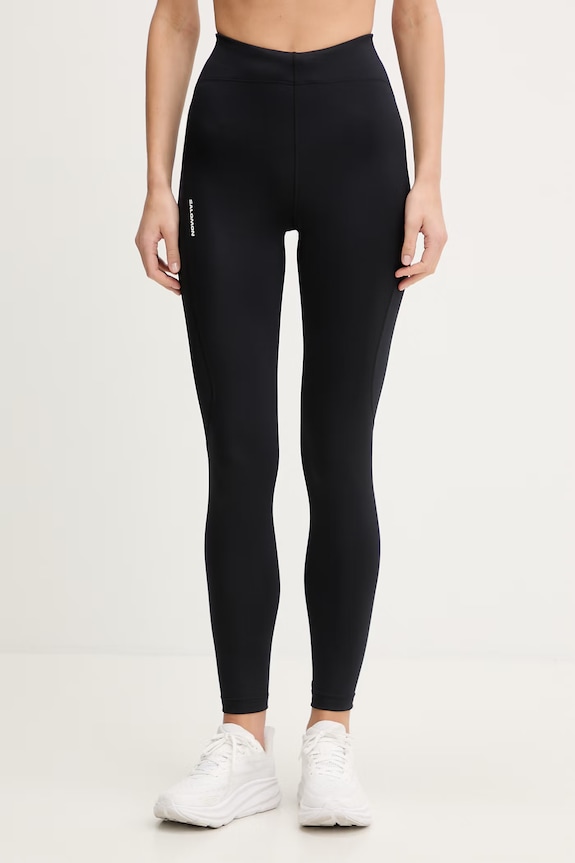 Salomon leggins de antrenament SHKout tricotaj negru LC2740900