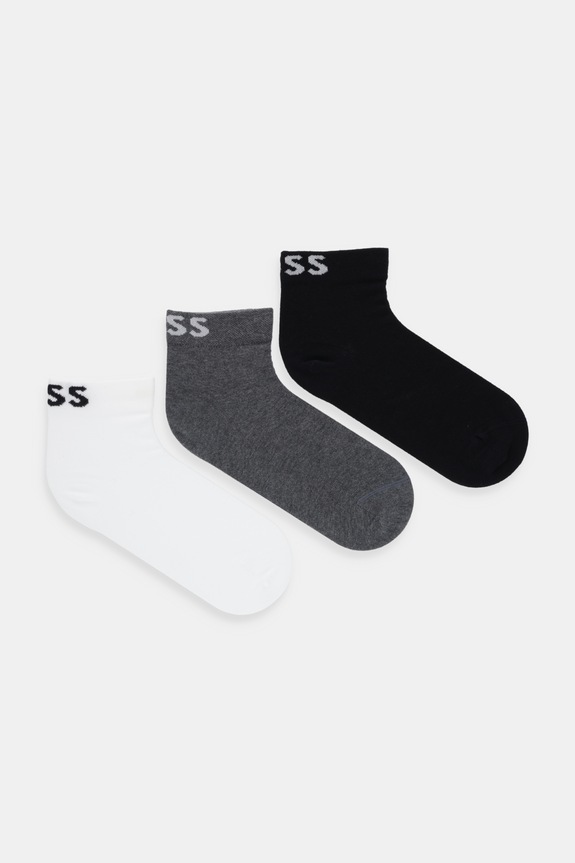 BOSS șosete 3P SH Logo CC SP W 3-pack sosete lungi negru 50533849