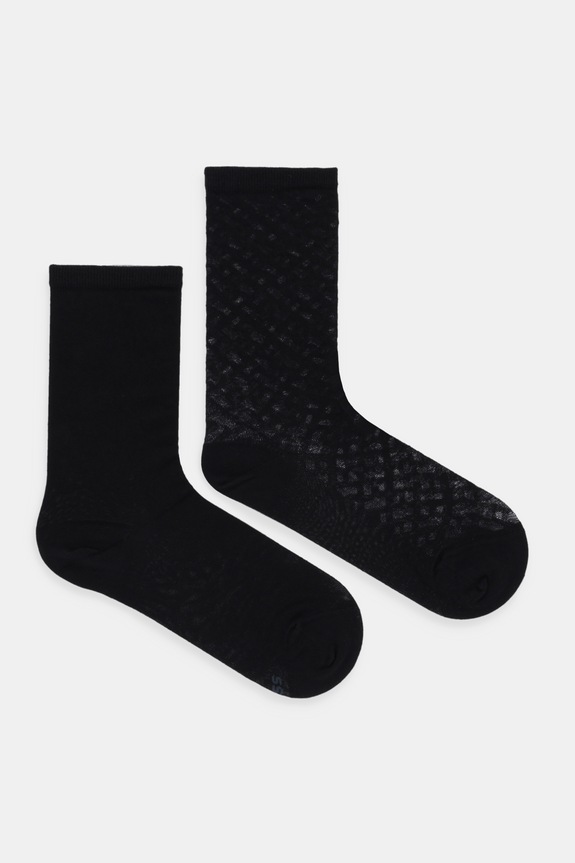 BOSS șosete 2-pack 2P RS BMono Net CC W sosete lungi negru 50555361