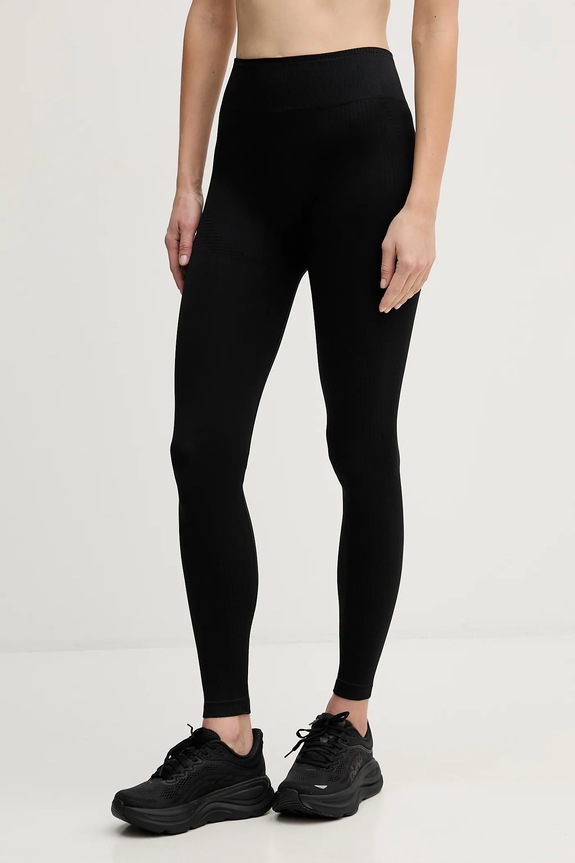 adidas Performance leggins de antrenament We Knit tricotaj negru JX3901