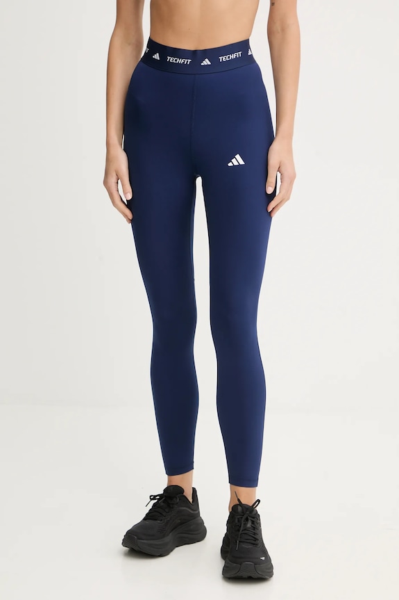 Tréningové legíny adidas Performance Techfit potlač modrá JY8362