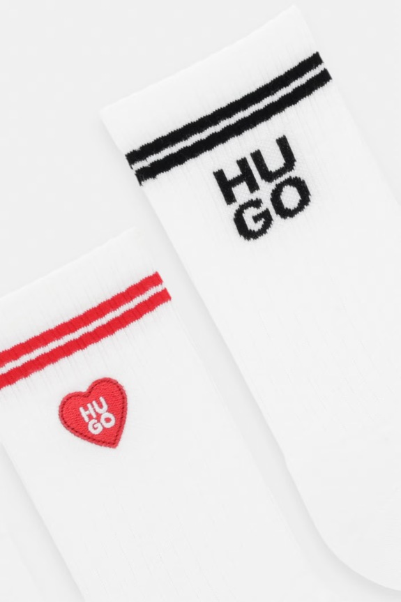 Odjeća Čarape HUGO 3P QS LOVE YOU CC W 3-pack 50553452 bijela