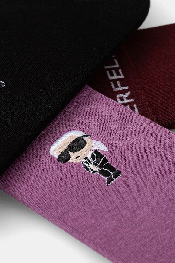 Karl Lagerfeld șosete K/IKON 3-pack A4W47037 negru SS26