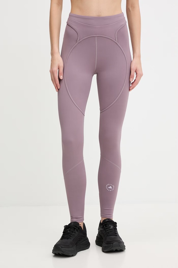 Κολάν προπόνησης adidas by Stella McCartney με ελαστάν μωβ JY8152