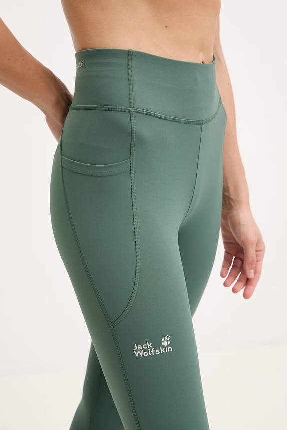 Jack Wolfskin colanți de damă Wildstride verde A65787