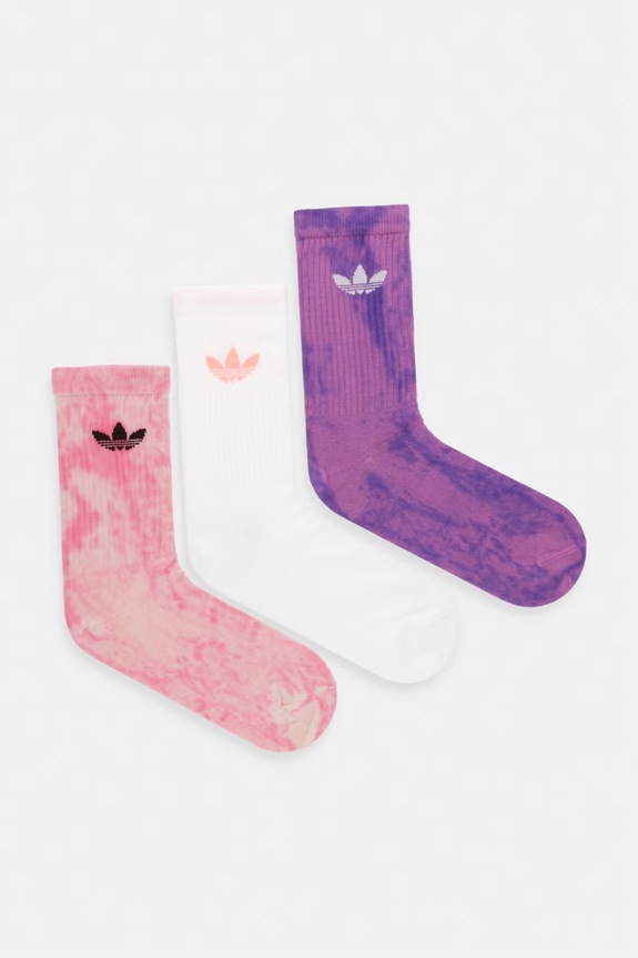 Κάλτσες adidas Originals 3-pack ψηλές κάλτσες μωβ KD0973