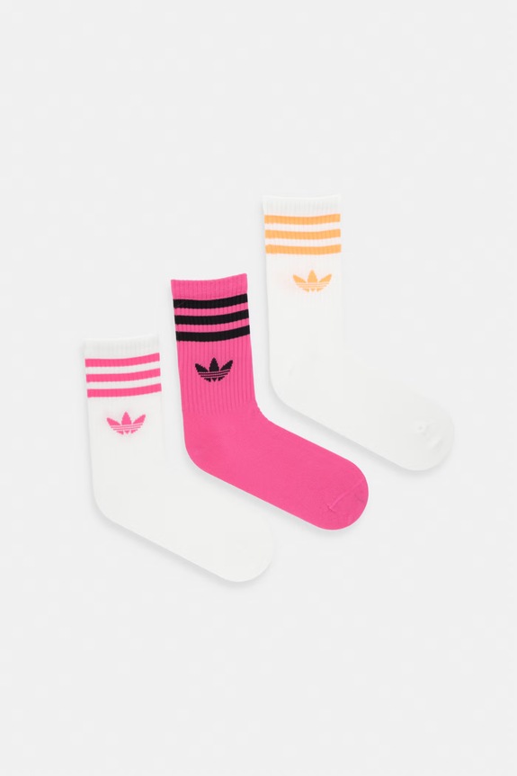 Κάλτσες adidas Originals 3-pack ψηλές κάλτσες λευκό KD8254