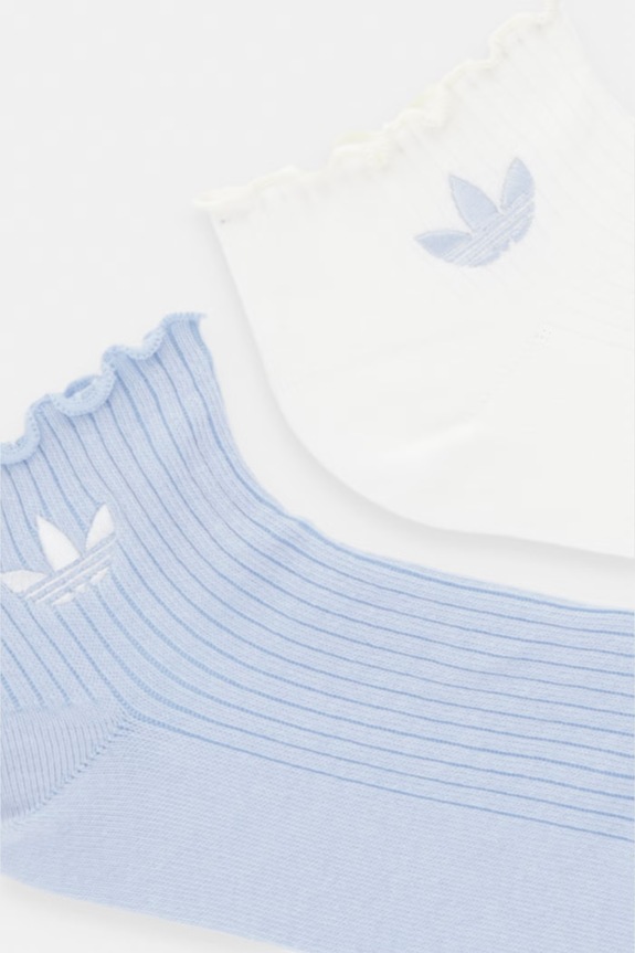 adidas Originals ponožky dámske s bavlnou Ruffle 2-pak KD8368 modrá SS26