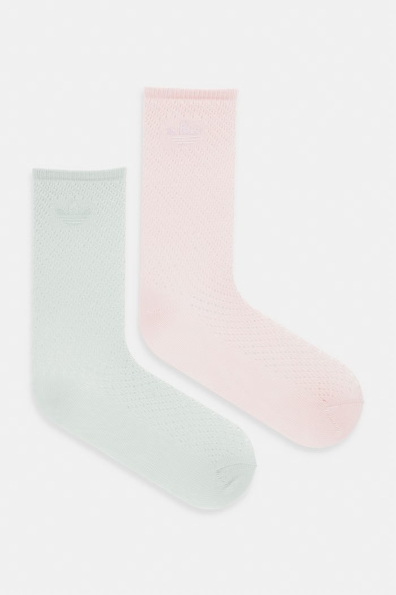 Ponožky adidas Originals 2-pak dlhé ponožky ružová KD8397