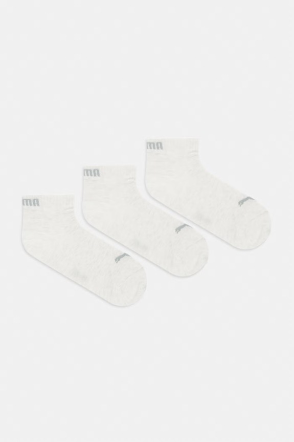 Puma skarpetki QUARTER PLAIN 3-pack melanż beżowy 938589.D