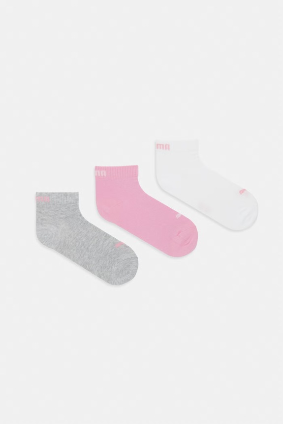 Puma skarpetki QUARTER PLAIN 3-pack melanż różowy 938589.D