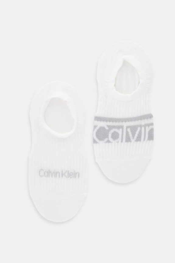 Calvin Klein skarpety stopki damskie 2-pack biały 701238130