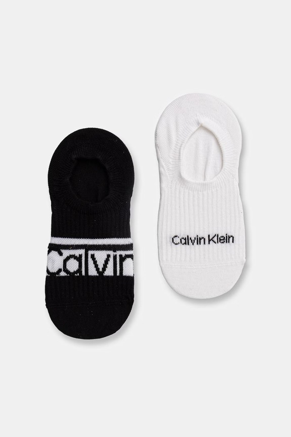 Calvin Klein skarpety stopki damskie 2-pack czarny 701238130