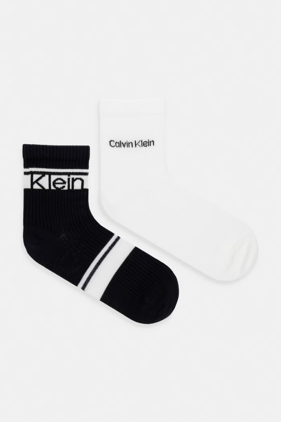 Calvin Klein șosete femei pachet de 2 negru 701238806