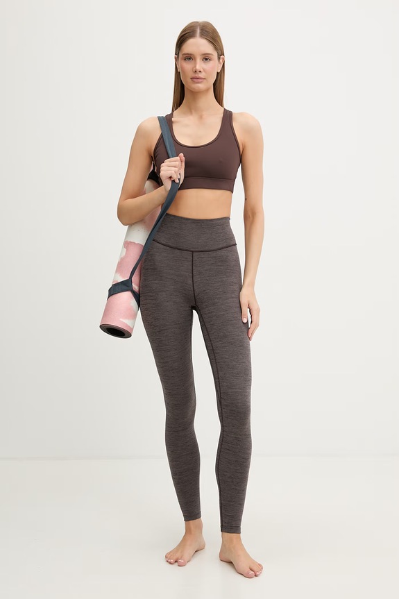 adidas Performance legginsy do jogi damskie All me JZ0810 brązowy SS26