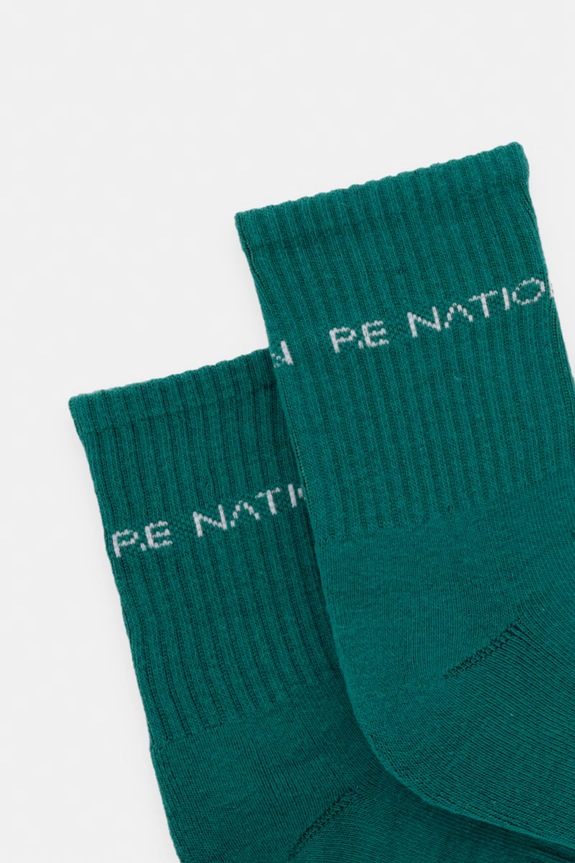 P.E Nation skarpety damskie z bawełną Signature 261A084 zielony SS26