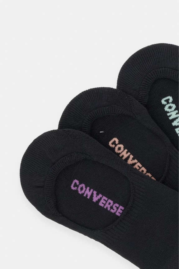 Converse skarpety stopki damskie 3-pack WC0593 czarny SS26