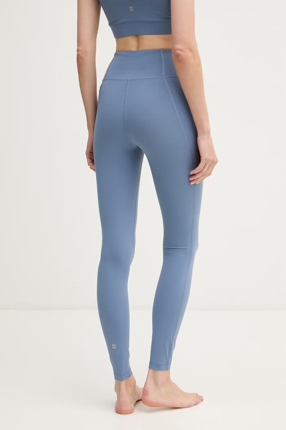 Ρούχα Sweaty Betty κολάν για γιόγκα γυναικεία Studio SB04206 μπλε