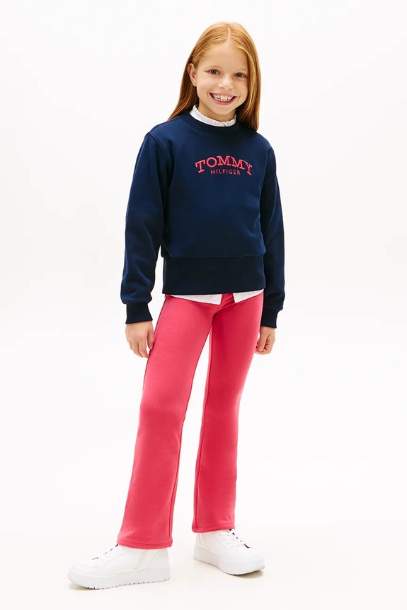 Dziewczynka Tommy Hilfiger legginsy dziecięce KG0KG08980.128.176.PPY2 różowy