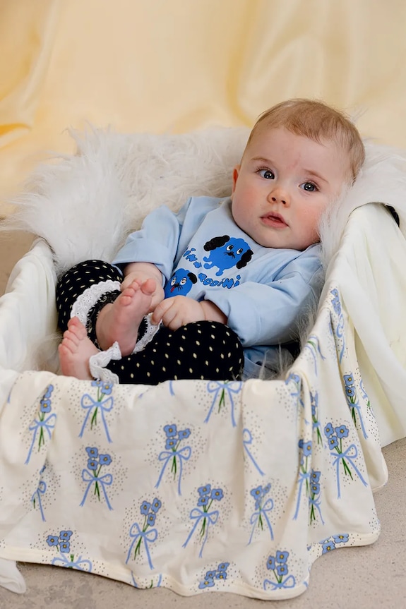 Mini Rodini gyerek legging Polka dot 26160119 fekete SS26