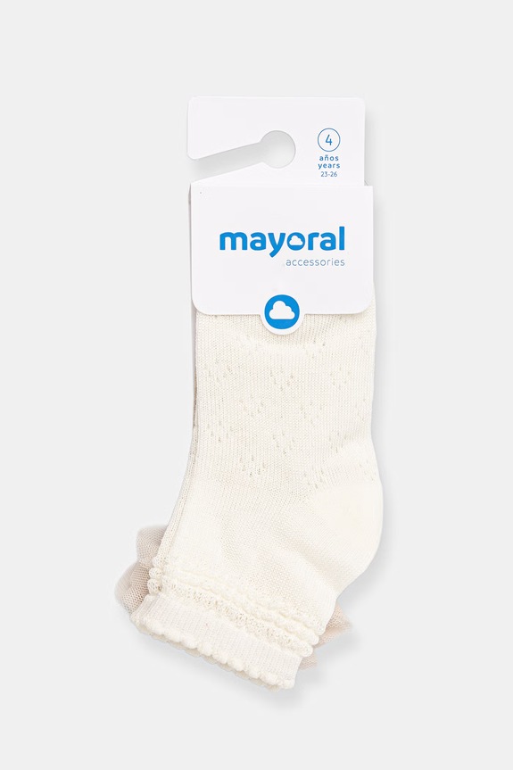 Fete Mayoral șosete copii 2-pack 10140.4D.Baby.PPY2 bej