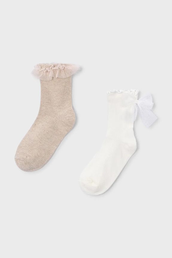 Mayoral skarpetki dziecięce 2-pack beżowy 10184.6A.Mini.PPY2