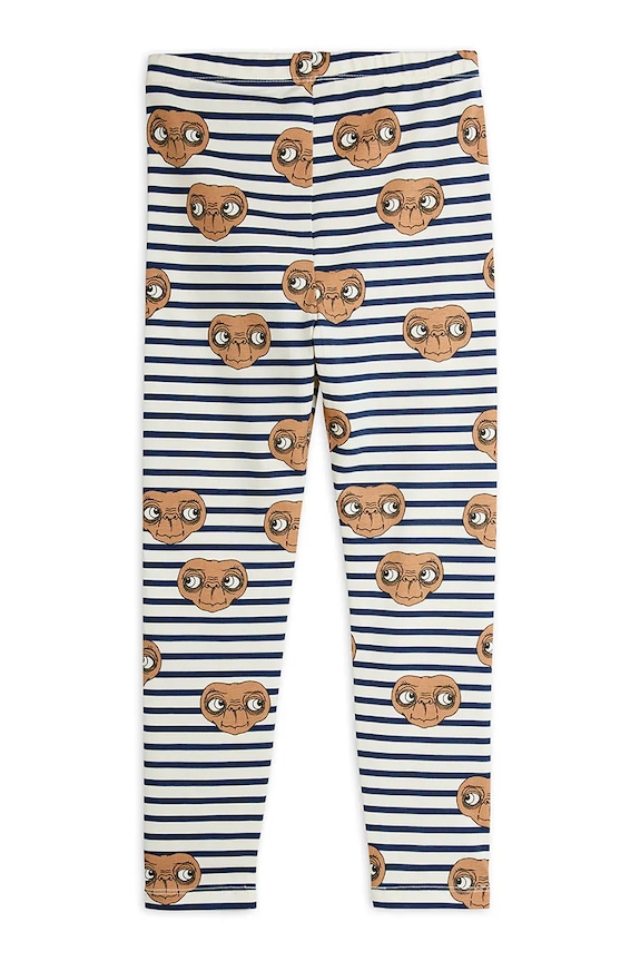 Mini Rodini colanți de bumbac pentru copii E.T. 25830104 alb SS26