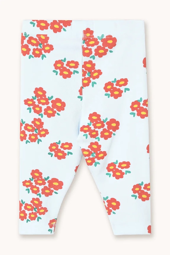 Tinycottons leggins bebe BLOSSOMS RIB BABY PANT SS26.094 albastru SS26