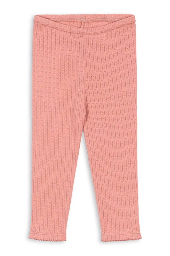 Konges Sløjd legginsy dziecięce MINNIE PANTS GOTS bawełna różowy KS105006.PPY2