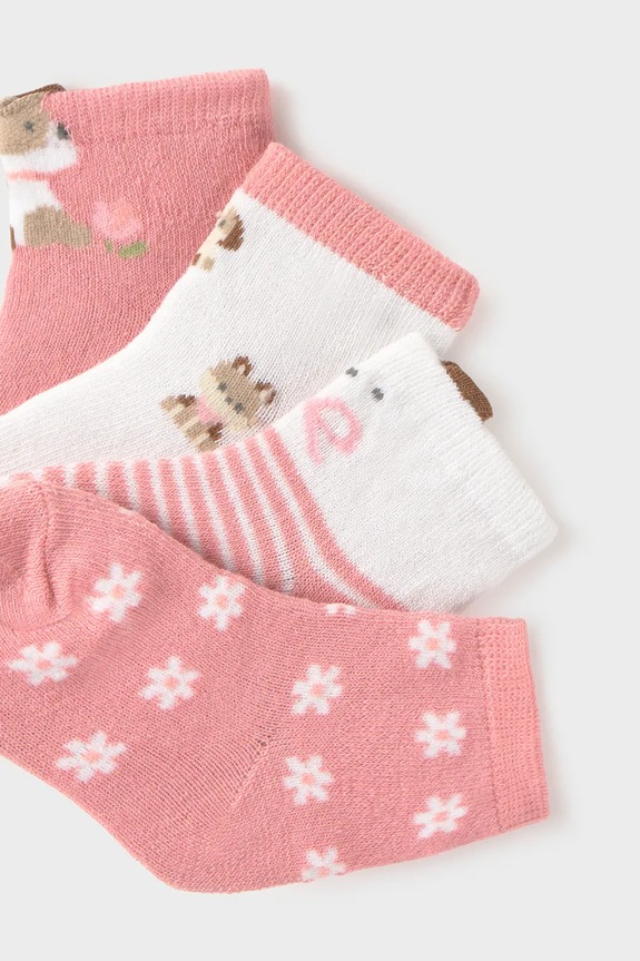 Mayoral Newborn skarpetki niemowlęce 4-pack 9054.2D.Newborn.PPY2 różowy SS26