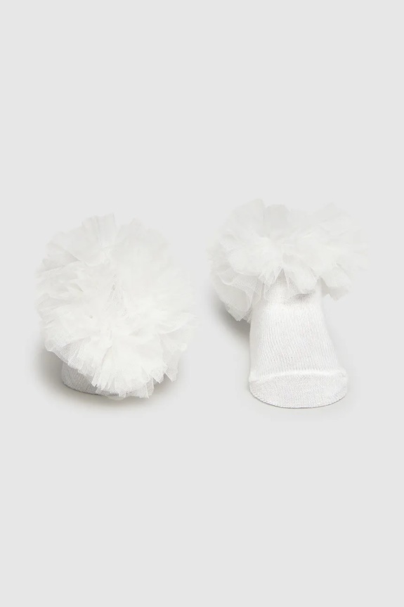 Mayoral Newborn skarpetki niemowlęce 9055.2L.Newborn.PPY2 biały SS26