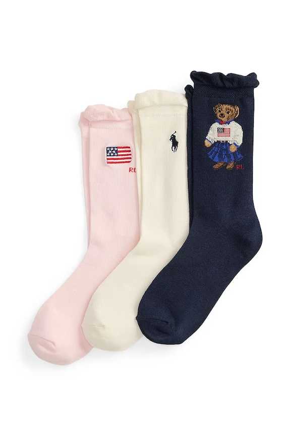 Polo Ralph Lauren detské ponožky 3-pak viacfarebná 448P11076001