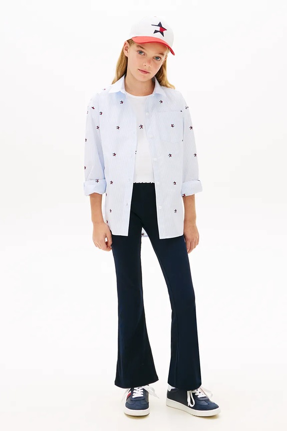 Dievča Tommy Hilfiger legíny detské bavlnené KG0KG09192.98.122.PPY2 tmavomodrá