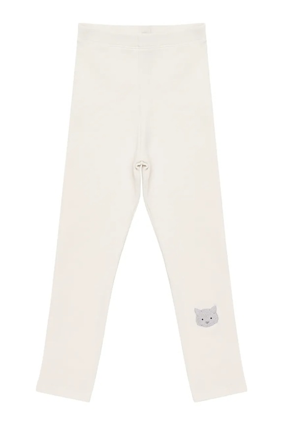 Donsje legginsy niemowlęce Soenie Leggings Cat z elastanem biały 4117201