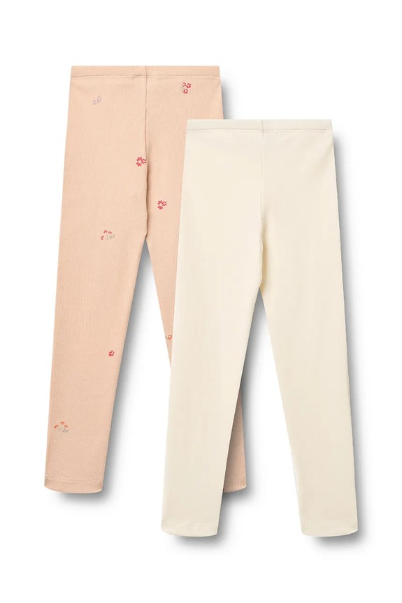 Wheat legginsy dziecięce bawełniane z elastanem 0859.178a.GOTS różowy SS26