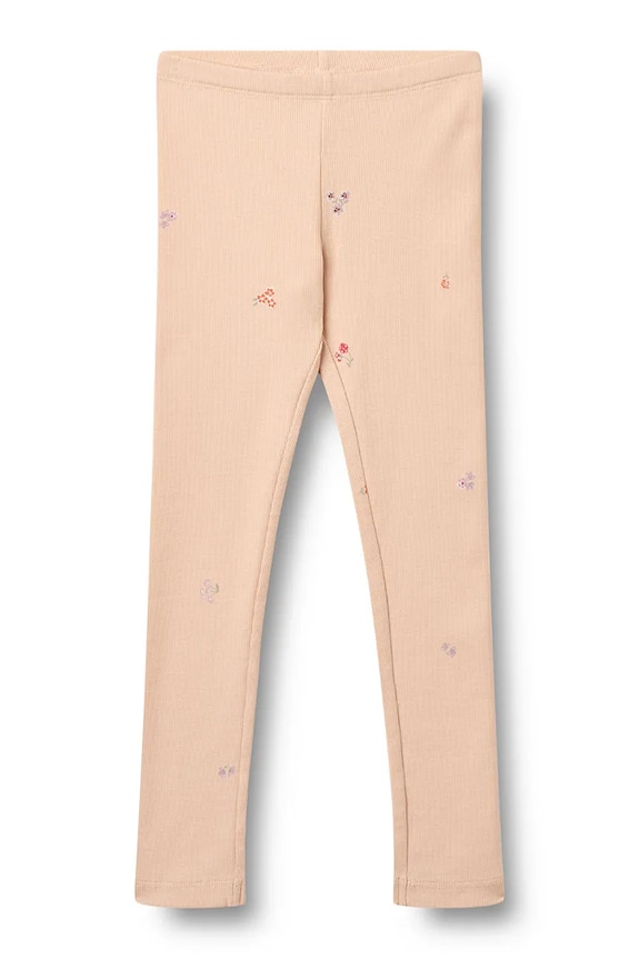 Wheat legginsy dziecięce bawełniane z elastanem różowy 0859.178a.GOTS