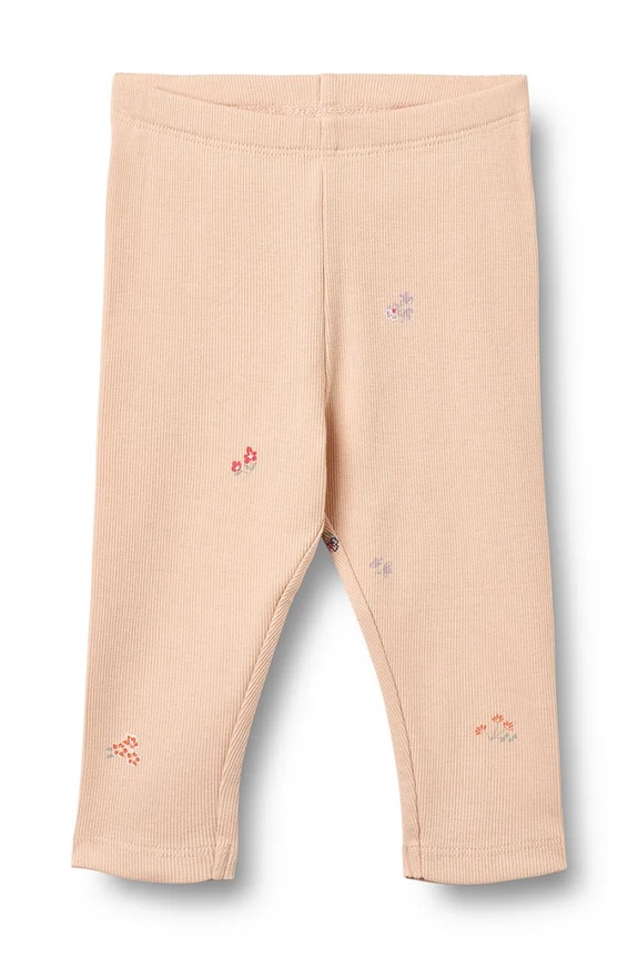 Wheat legginsy dziecięce bawełniane z elastanem różowy 4859.178a.GOTS