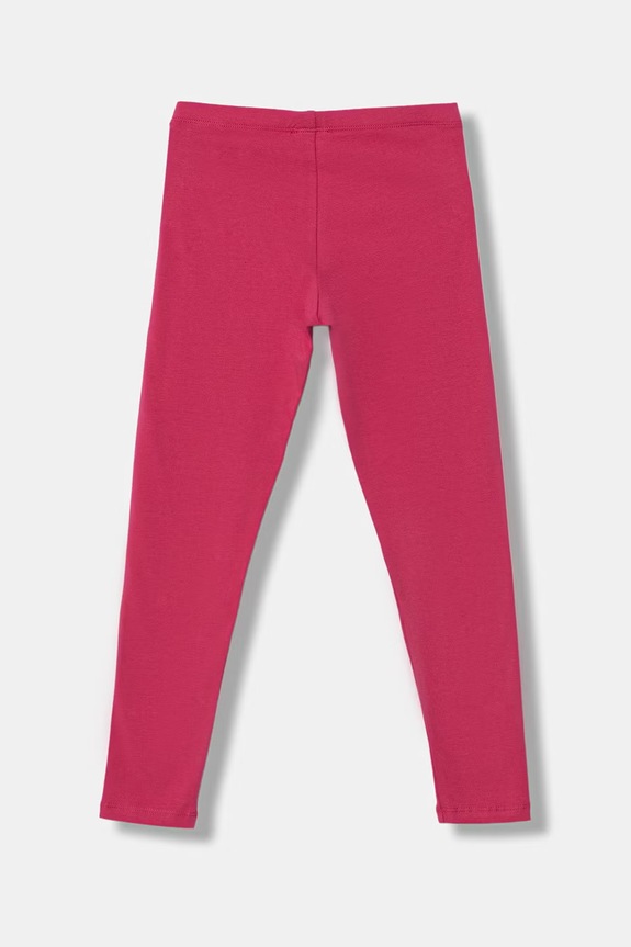 United Colors of Benetton legginsy dziecięce bawełniane z elastanem 3MT1CF02G.G.Stagionale różowy SS26