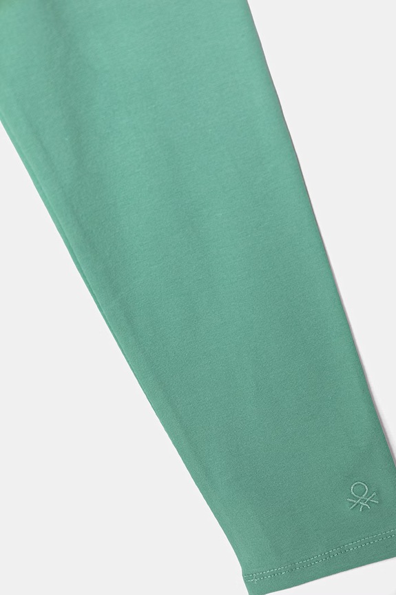 Dziewczynka United Colors of Benetton legginsy dziecięce bawełniane z elastanem 3MT1CF02G.G.Stagionale turkusowy
